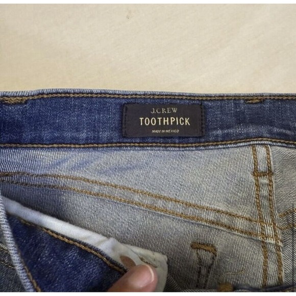 J. Crew Women's Medium Wash Toothpick Premium Denim Skinny Jeans. Size 26 # - Picture 6 of 8